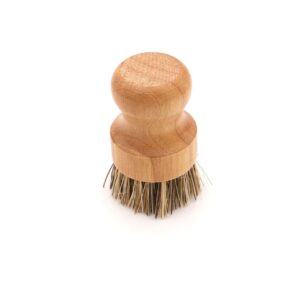 Gärkörbchenbürste Kokosfaser mit Rundkopf aus Buchenholz